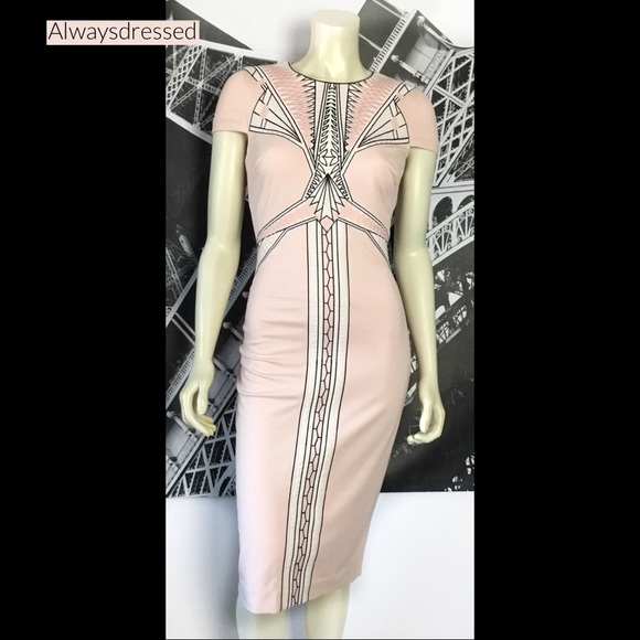 BEBE Stunning Art Deco Inspired Dress NWOT - Picture 1 of 5